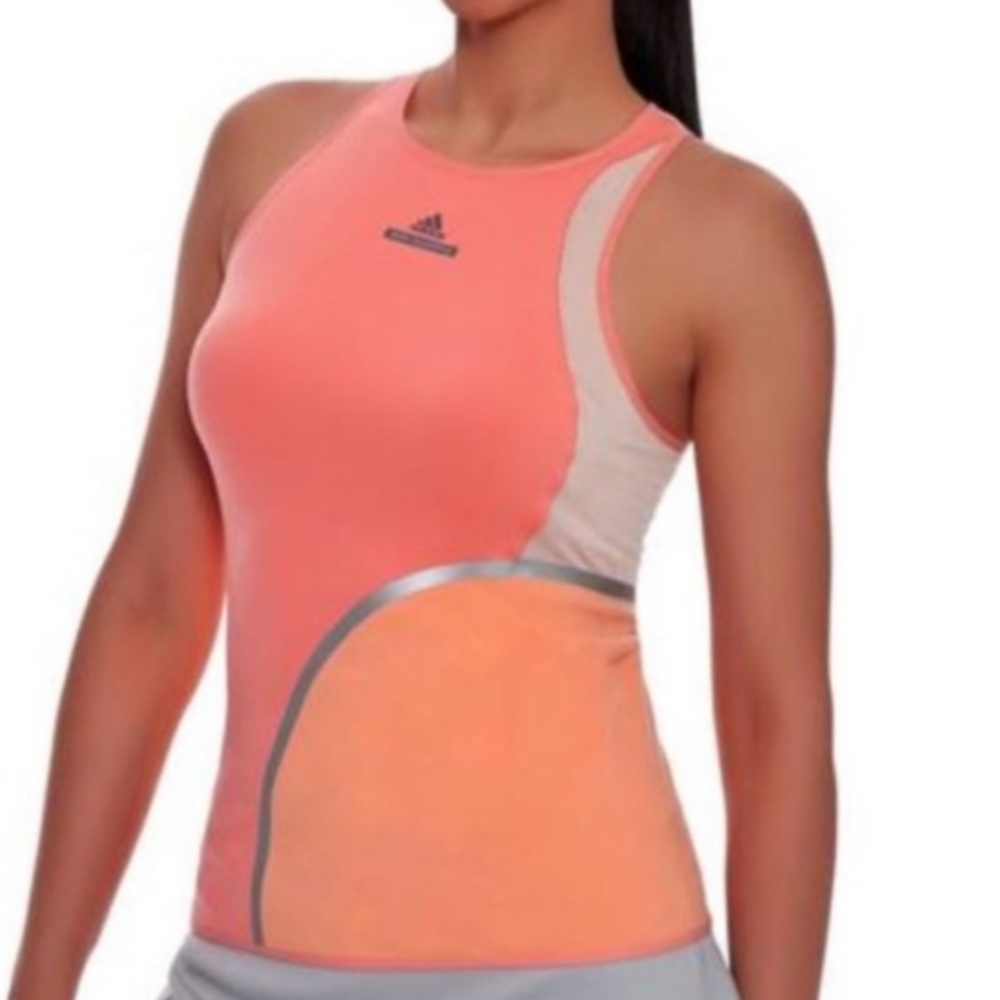 Adidas by Stella McCartney Coral and Peach Athletic Tank Top